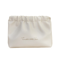 Sac de rangement élastique de luxe pour cosmétiques, vente chaude, petit sac de voyage portable pour rouge à lèvres, trousse de toilette personnalisée en PU pour maquillage