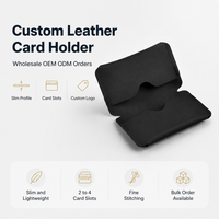Dompet Kartu Kulit PU Hitam Cangkang Keras dengan Tekuk Dorong, Logo Kustom, Saku Tipis, Tarjetero, Pemblokir RFID, Penutup Magnetik untuk Mekanisme Lipat