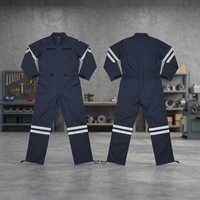 Combinaison de travail unisexe en polyester réfléchissant, couleur personnalisable, avec détection des aiguilles, coutures thermocollées, fermeture éclair frontale et multiples poches de sécurité