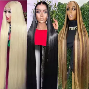 Raw Indian Hair HD Lace Front Wig Virgin Cuticle Aligned Glueless Full Lace Human Hair Wigs Lace Frontal Wigs For Black Women