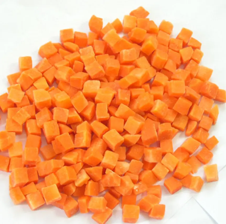 Замороженные рубленый моркови технология IQF для кусочек моркови