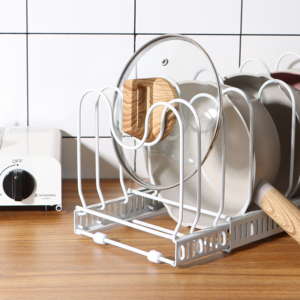 Porta pentole metallo regolabile (<span class=keywords><strong>cucina</strong></span> moderna): 10 scomparti, porta-coperchio, per pentole da forno, cremagliera espandibile - Product Image 2