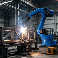 Robot de soudage à l'arc 6 axes personnalisable OEM, cœur PLC, portée 1587 mm, 6 kg, précision 0,05 mm, IP54, bras creux, poignet CXR X6