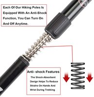 Bâtons de Randonnée en Fibre de Carbone Aihoye pour Extérieur, Télescopiques, Pliables, Auto-Défense, Alpinisme et Trekking
