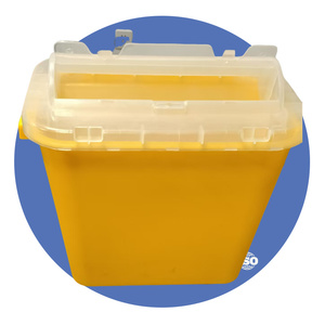 Trung Quốc nhà máy <span class=keywords><strong>10L</strong></span> nhựa y tế <span class=keywords><strong>sharps</strong></span> container Biohazard xử lý hộp cho y tế chất thải - Product Image 3