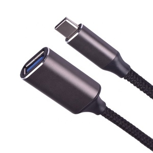 De aleación de aluminio de 2A 4,5mm <span class=keywords><strong>Usb</strong></span> tipo <span class=keywords><strong>C</strong></span> macho <span class=keywords><strong>a</strong></span> <span class=keywords><strong>Usb</strong></span> 3,0 adaptador <span class=keywords><strong>hembra</strong></span> OTG Cable para disco duro - Product Image 4