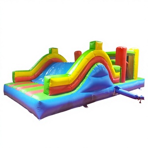 Parcours d'obstacles gonflable compact WINSUN avec obstacles et toboggans, en PVC, certifié CE, pour les enfants de 5 ans et plus - Product Image 1