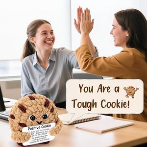 New Handmade <b>Cookie</b> Ice Cream Yarn Handmade Crocheted Positive Energy Hugging Card Birthday Cake Doll Decoration Christmas Gift - Product Image 4