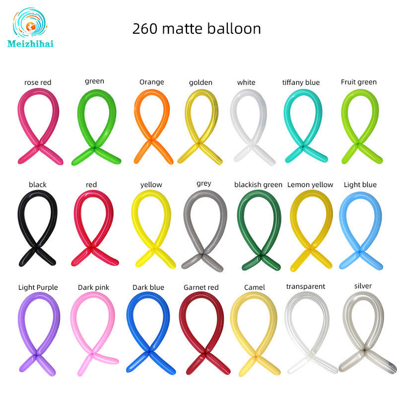 Wholesale High Quality 1.8g Twist Retro 260Q Long Latex Balloon Assorted Color Thickening Twisting Balloons 100pcs Per Pack