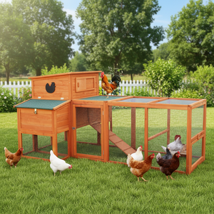 <b>Large</b> Luxury Modern Chicken Coop Outdoor Wood <b>Frame</b> Waterproof Closure Nesting Box Run Eco-Friendly - Product Image 1