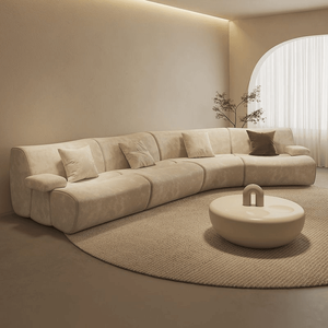 Conjunto de Sofás Curvos de Tela con Forma Semicircular y Relleno de Espuma para Sala de Estar, Villa, Vestíbulo de Hotel - Product Image 1