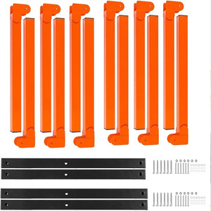 Flat Iron Connector <b>Bracket</b> 90 Degree Orange Aluminum Home Installation Hardware <b>Black</b> Matte Finish - Product Image 1