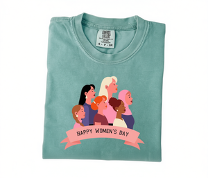 T-shirt Comfort Colors da donna, vestibilità regolare, girocollo, 100% cotone, stampa Celebrazione del Giorno della Donna, Femminismo, Uguaglianza - Product Image 1