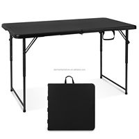 Table pliante moderne en plastique de 4 pouces, rectangulaire, pour repas en plein air, cour, hôtel, parc