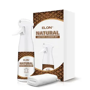Continuous 200ml Natural Formula Luxury Leather Bag Sofa Cleaner Solution Spray Liquid With Towel