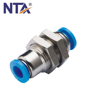 2 Years Warranty Big Flow PM Bulkhead Union Plastic Push in Fitting Air Hose Fittings Pneumatics Fittings