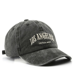 Washed Cotton Jersey Sporty Embroidered <b>Baseball</b> <b>Cap</b> for Unisex Outdoor American Vintage Style - Product Image 4