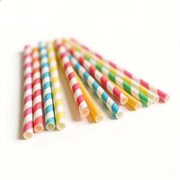 Pailles à boire en papier, longues et jetables, pour smoothies, gobelets, cocktails, milkshakes, pour les fêtes et les voyages