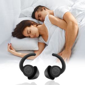 سدادات أذن من السيليكون للنوم, سدادات أذن من السيليكون للنوم مزودة بعدد <span class=keywords><strong>2</strong></span> زوج من سدادات أذن قابلة للغسل قابلة لإعادة الاستخدام للنوم تعمل على إلغاء الضوضاء ومنع الصوت - Product Image 1