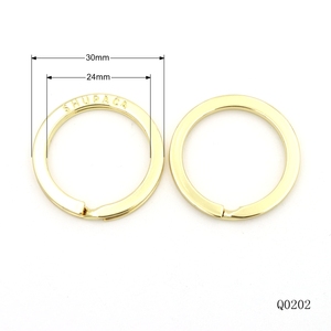 Keychain chia Vòng bán buôn 30mm vàng tùy chỉnh khắc chia Vòng vòng chìa khóa - Product Image 2