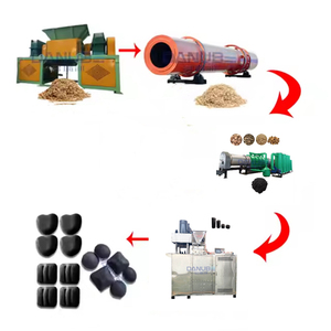 Ligne de carbonisation et de formage pour la fabrication de charbon de bois de sciure, de charbon de bois pour barbecue, d'eau et de charbon de bois de tabac - Product Image 1