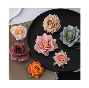 New Spring And Summer Flower Hair Pins Gradient Color Rose Flower Wedding Brooch Hair Clips Accessories For Women