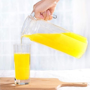 Jarra de agua de plástico irrompible, transparente, con tapa, para agua fría, té helado, zumo, bebida, Carafe, 1100ml - Product Image 2