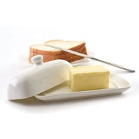 En gros En Céramique Blanche De Style Moderne Beurrier avec Couvercle Ustensiles De Cuisine