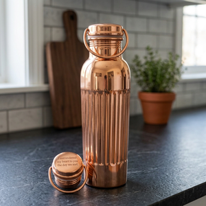Tapa de Botella de Agua con Revestimiento Anticorrosión, 100% Cobre, Libre de BPA, Ecológica, Apta para Lavavajillas y Agua Hirviendo, Modelo B S - Product Image 1