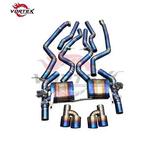 Escape Catback VORTEX Grado 5 Ti Valvetronic para BMW E90/E92 335i 3.0T, Puntas Quemadas Arcoíris, Escape de Carreras con Tubo en X - Product Image 4