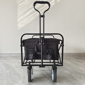 Carrito de Jardín Plegable, Portátil, Resistente, de Acero y Aluminio, con Cuatro Ruedas Bloqueables y Apilable, Ideal para Compras y Herramientas - Product Image 2