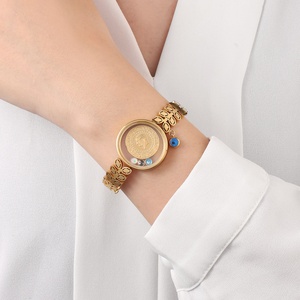 Nuovo Bracciale Aperto in Acciaio al Titanio <span class=keywords><strong>2026</strong></span> con Personalità, Placcato Oro Vero 18k, a Forma di Moneta, Regalo di San Valentino, Gioielli - Product Image 2