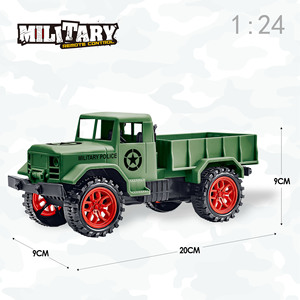 Camion militaire télécommandé à l'échelle 1:24, voiture RC à moteur haute vitesse pour enfants de 8 ans et plus - Product Image 3