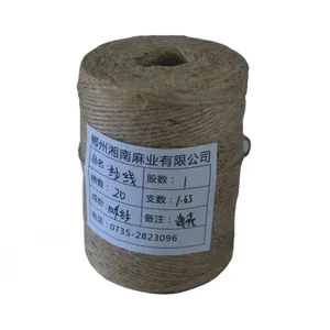 Low price reusable and washable standard quality eco friendly 100% braided jute yarn 20LBS/1PLY (hessian)