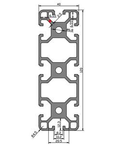Perfil de Aluminio Minjian 40120, Estándar Europeo, Soporte para Línea de Ensamblaje, Perfil de Aluminio, Muestra de Corte Gratuito - Product Image 4