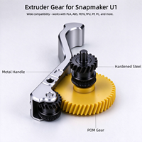Kit d'engrenages d'extrudeur Snapmaker U1 avec poignée métallique, pièces de rechange pour imprimante 3D, engrenage d'entraînement en métal trempé nano-revêtu, vente en gros