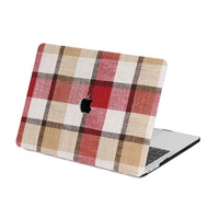 Étui de protection en cuir à motif de tissage à blocage de couleur pour MacBook 2024 M4 Pro 16 pouces A3403 A3186