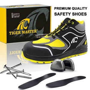 Tiger Master, Nuevos Zapatos de Seguridad Deportivos Elegantes e Indestructibles, CE S1P, Puntera de Acero, Antipinchazos, Antiestáticos, Suela de PU Antideslizante para Hombre - Product Image 3