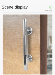 مقبض باب مزدوج الحلقة من الفولاذ المقاوم للصدأ 201 وسبائك الألومنيوم والحديد، مقبض للأبواب القديمة المضادة للسرقة، حرف معدنية - Product Image 6