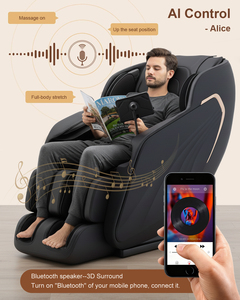 Fauteuil de massage moderne pour salon, corps entier, zéro gravité, rouleaux de massage pour les pieds, chauffage du dos, écran tactile LCD, rail SL - Product Image 4