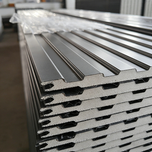 Panel <span class=keywords><strong>de</strong></span> Pared Sándwich <span class=keywords><strong>de</strong></span> PU Ignífugo e Impermeable <span class=keywords><strong>de</strong></span> 16 mm, <span class=keywords><strong>Espuma</strong></span> <span class=keywords><strong>de</strong></span> Poliuretano Ligera para Decoración <span class=keywords><strong>de</strong></span> Paredes Exteriores Prefabricadas - Product Image 1