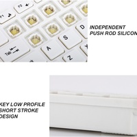 Combo de Teclado y Ratón Inalámbrico LED Mini Slim para Oficina y Juegos, con 2.4GHz para Laptop - En Stock