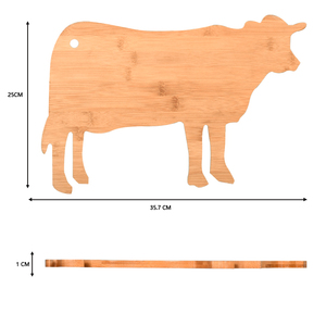 <span class=keywords><strong>Planche</strong></span> de service en bois naturel Accessoires de cuisine <span class=keywords><strong>Planche</strong></span> à découper personnalisée en bambou en forme de vache Animal Vente en gros - Product Image 4