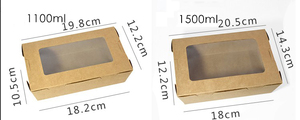 Cajas de Papel Kraft para Exhibición de Alimentos, Diferentes Tamaños, Personalizadas al por Mayor, para Pastelería, Postres, <span class=keywords><strong>Sushi</strong></span> y Gelatina - Product Image 4