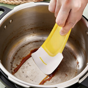 Silicone scraper for cleaning the bottom of pots and pans, heat-resistant, soft-tipped scraper for cleaning stains on pots, - Product Image 1