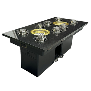 Mesa Combinada Comercial de Mármol para Hot Pot y BBQ con Calentamiento por Inducción, Parrilla Coreana sin Humo y Hot Pot Individual para Restaurante - Product Image 1
