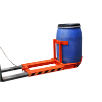 Pince de levage robuste pour fûts d'huile 400KG 800KG, attache pour chariot élévateur, pour fûts en acier et en plastique, porte-fûts horizontal
