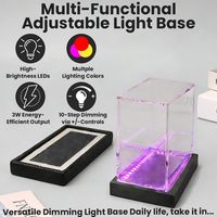 Support de Présentation Éclairé par LED pour Boîtes de Cartes à Collectionner ETB, Base en Acrylique Portable pour Boîtes Elite Trainer/Booster