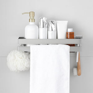 Étagère <span class=keywords><strong>de</strong></span> <span class=keywords><strong>salle</strong></span> <span class=keywords><strong>de</strong></span> <span class=keywords><strong>bain</strong></span> murale auto-adhésive en acier inoxydable améliorée <span class=keywords><strong>de</strong></span> 33 cm, sans perçage, pour raclette <span class=keywords><strong>de</strong></span> fenêtre - Product Image 3