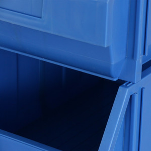 Kích thước lớn công nghiệp điện tử nhựa hộp lưu trữ pp tiêm hình chữ nhật phụ tùng công cụ khoang Stackable lưu trữ - Product Image 2